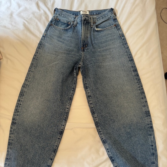 Agolde Balloon Jeans in Medium Blue Size 26 - Picture 1 of 4